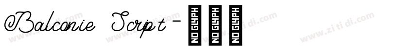 Balconie Script字体转换